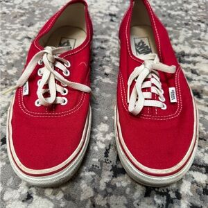 Men’s Vans Bold Red Canvas Shoes